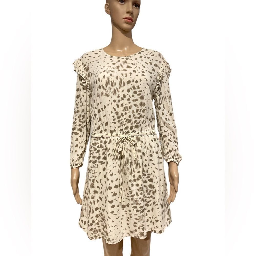 Rails Elegant Cream And Brown /Gray Women's Dress Size M